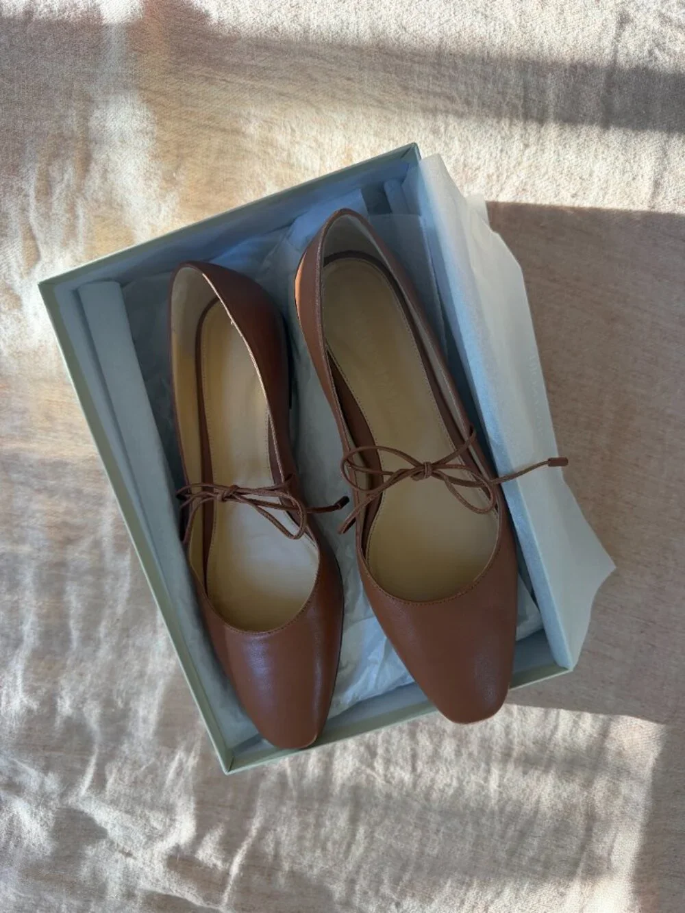 Marion Parke Olivia Ballet Flat, size 39.5 in Chestnut Brown